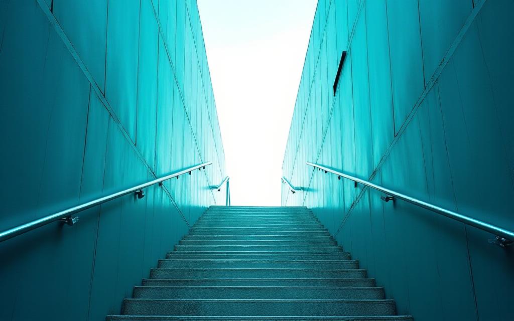 An abstract representation of bridges and growth steps in a corporate environment