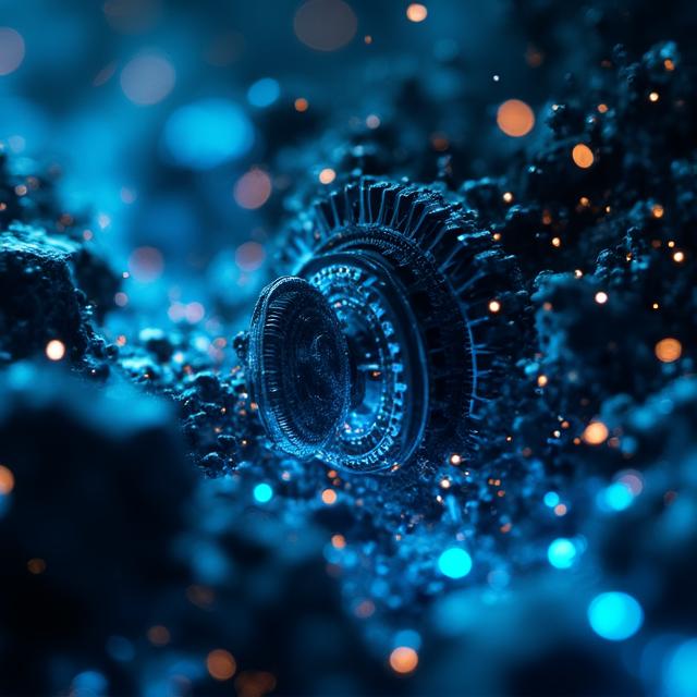 Abstract visualization of machinery vibrations mapped to aerodynamic flow patterns
